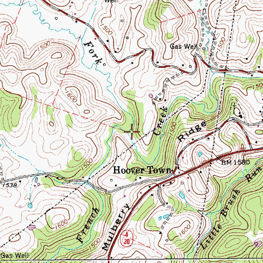 Topographic Map of Slab Camp Fork, WV
