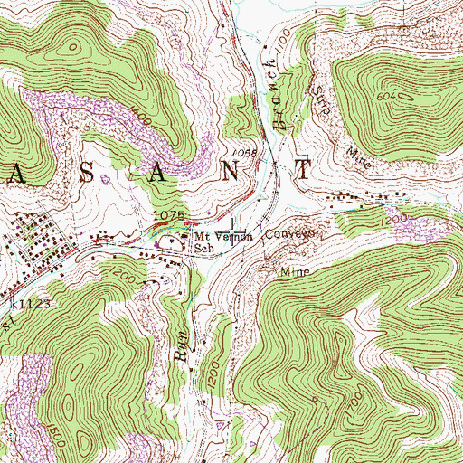 Topographic Map of Stillhouse Run, WV