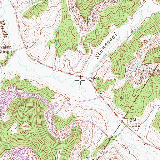 Topographic Map of Stonecoal Run, WV