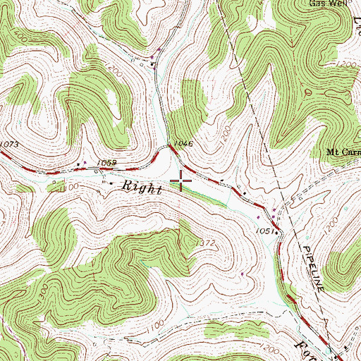Topographic Map of Stutler Fork, WV