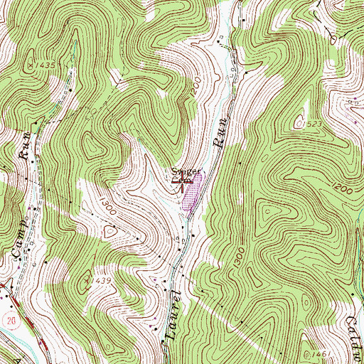 Topographic Map of Swiger Cemetery, WV