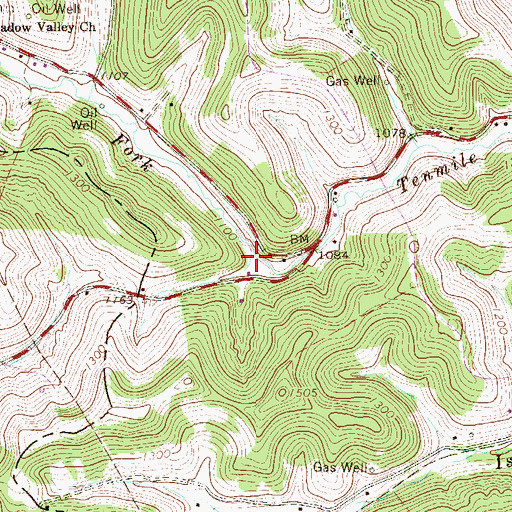 Topographic Map of Turtletree Fork, WV