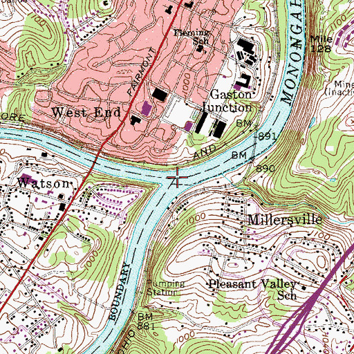Topographic Map of West Fork River, WV