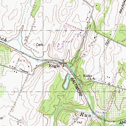 Topographic Map of Engle, WV