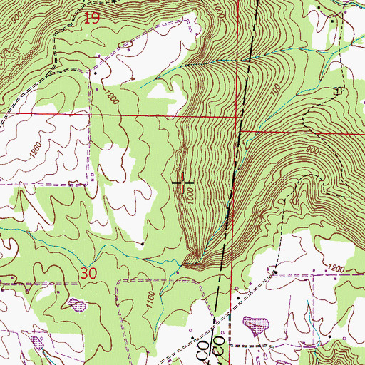 Topographic Map of Ditto Falls, AL