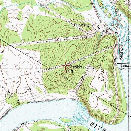 Topographic Map of Snyder Hill, WV
