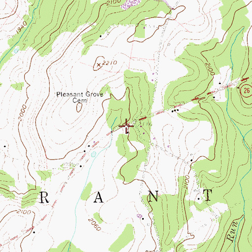 Topographic Map of Glover School (historical), WV
