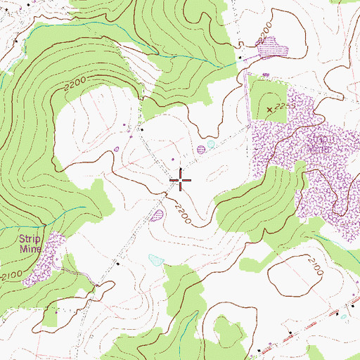 Topographic Map of Wrights (historical), WV