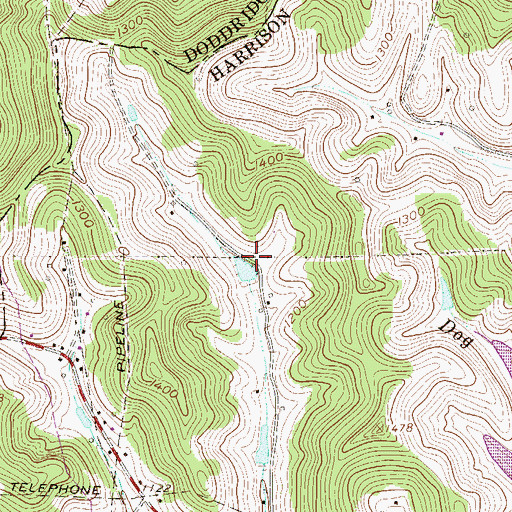Topographic Map of Salem Fork Structure 11a Dam, WV
