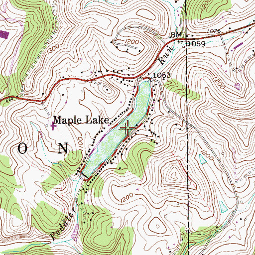 Topographic Map of Maple Lake Dam, WV