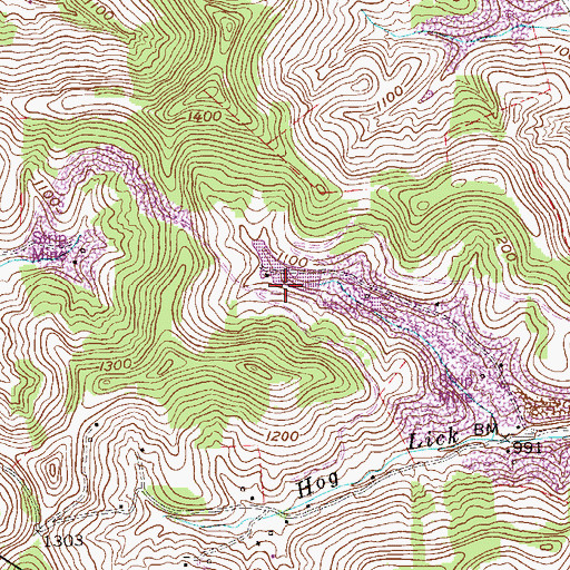Topographic Map of Dick Harbert Lake Dam, WV