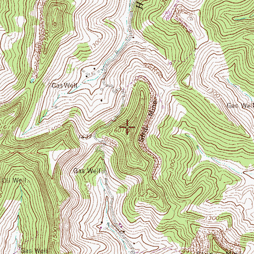 Topographic Map of WSSN-FM (Weston), WV