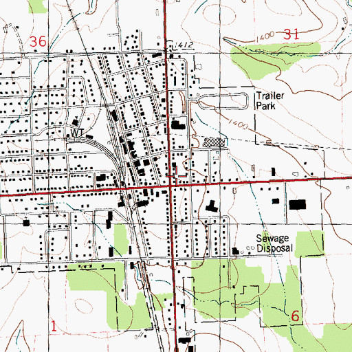 Topographic Map of Abbotsford, WI