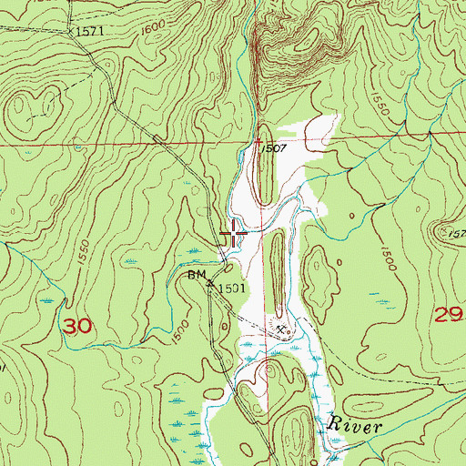 Topographic Map of Apple Creek, WI