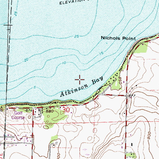 Topographic Map of Atkinson Bay, WI