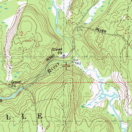 Topographic Map of Augustine Creek, WI