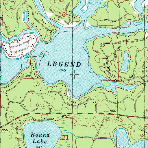 Topographic Map of Blacksmith Lake, WI