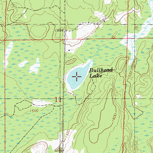 Topographic Map of Bullhead Lake, WI