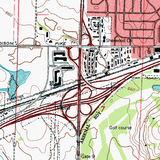 Topographic Map of Elko, AL