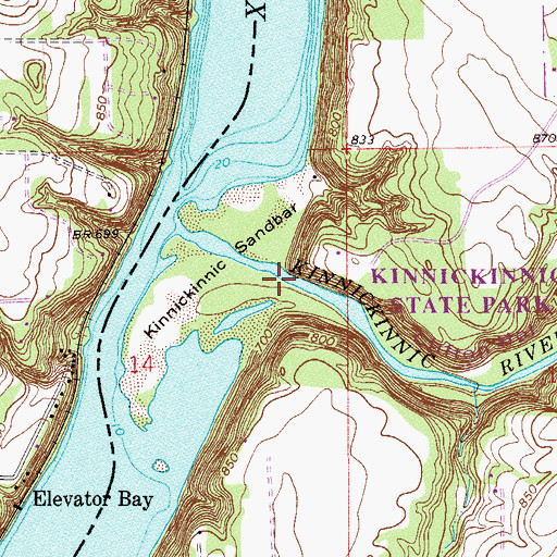 Topographic Map of Clifton Hollow, WI
