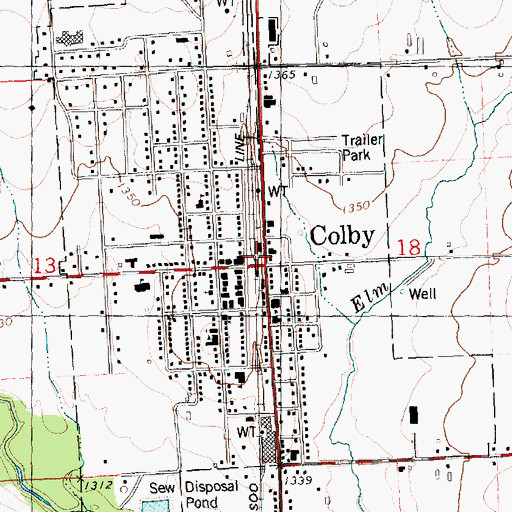Topographic Map of Colby, WI