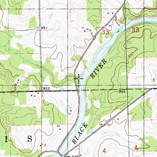 Topographic Map of Conlan Creek, WI