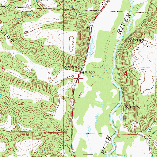 Topographic Map of Crystal Springs Coulee, WI