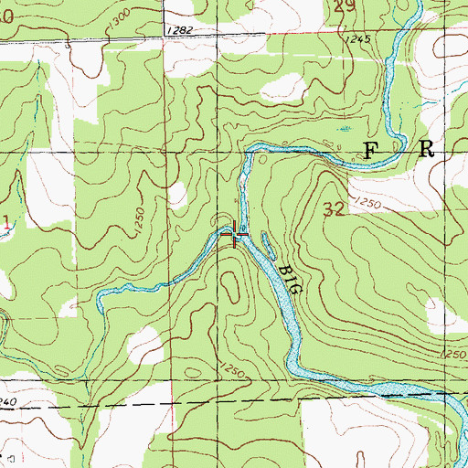 Topographic Map of Dill Creek, WI