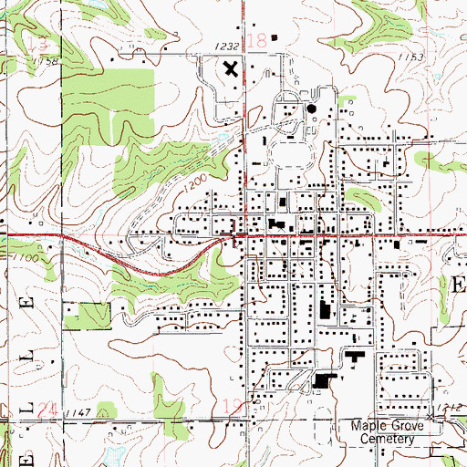 Topographic Map of Ellsworth, WI