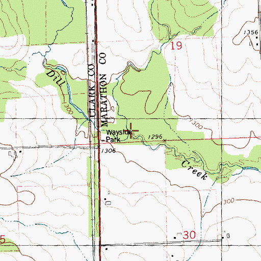 Topographic Map of Elm Brook, WI