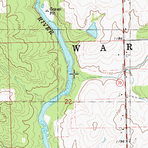 Topographic Map of Gile Creek, WI
