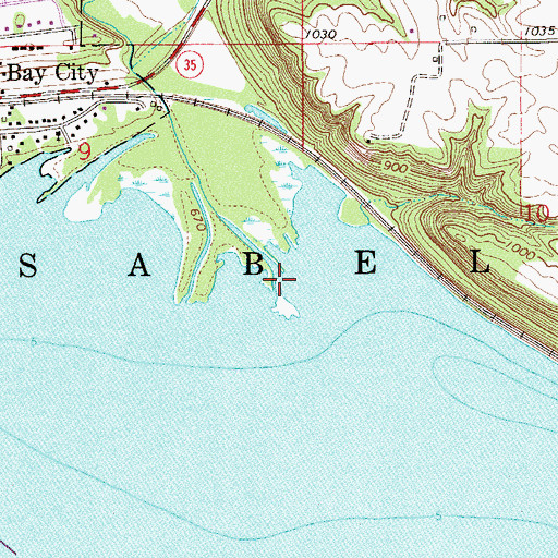 Topographic Map of Isabelle Creek, WI