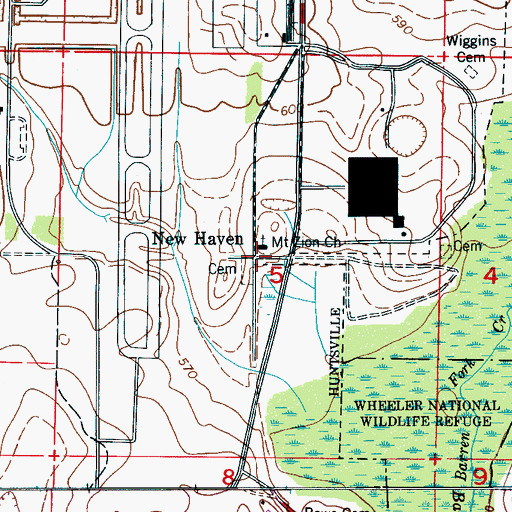 Topographic Map of New Haven, AL