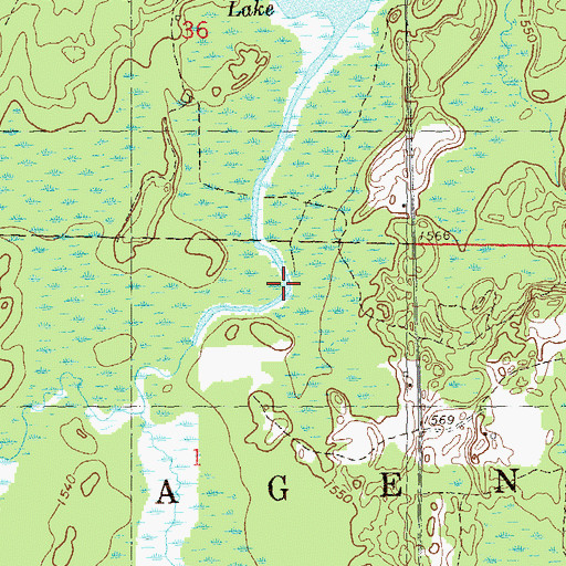 Topographic Map of Little Butternut Lake, WI