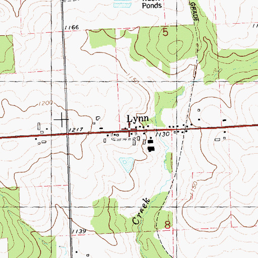 Topographic Map of Lynn, WI