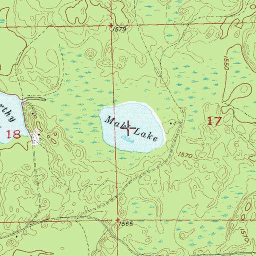 Topographic Map of Maki Lake, WI