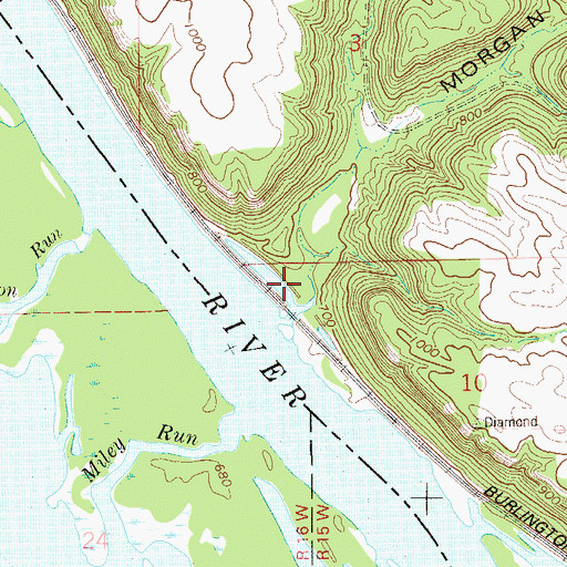 Topographic Map of Morgan Coulee, WI
