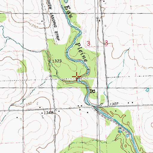 Topographic Map of Porky Creek, WI