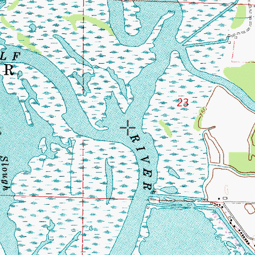 Topographic Map of Rat River, WI