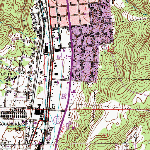 Topographic Map of Woodland Park, AL