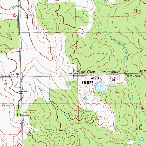 Topographic Map of Seif Cemetery, WI
