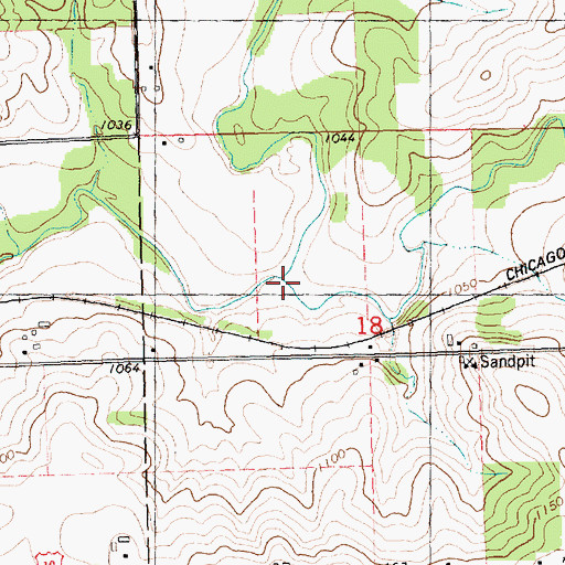 Topographic Map of South Branch O'Neill Creek, WI