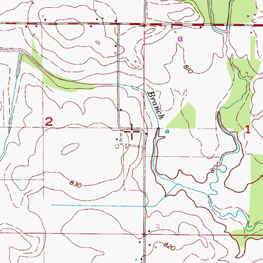 Topographic Map of Carpenter Cemetery, AL