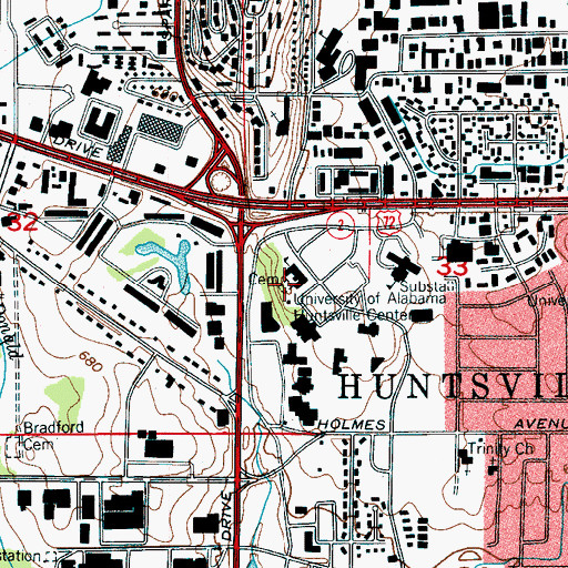 Topographic Map of Jones Cemetery, AL