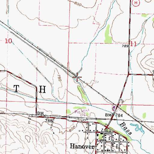 Topographic Map of Stevens Creek, WI