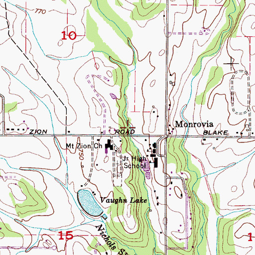 Topographic Map of Morgan-Thompson Cemetery, AL