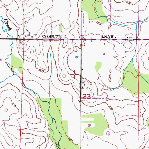 Topographic Map of Pruit-McCaa Cemetery, AL