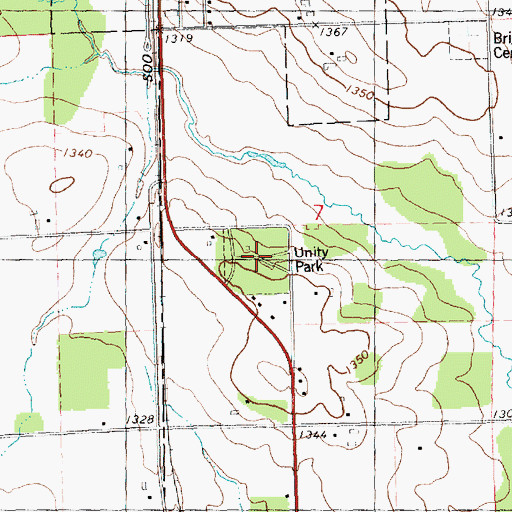 Topographic Map of Unity Park, WI