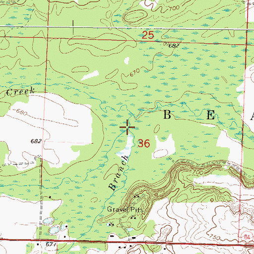 Topographic Map of Whisky Creek, WI