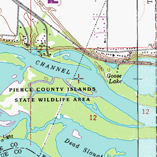 Topographic Map of Wisconsin Channel, WI